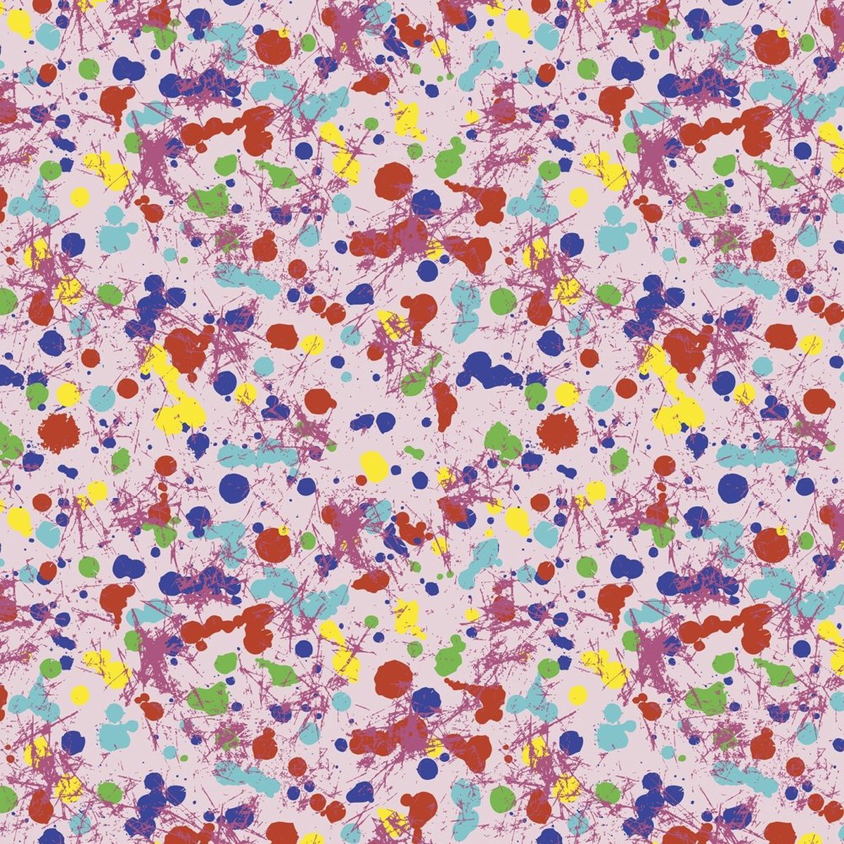 Paint Blot Splatter Fabric - Pink