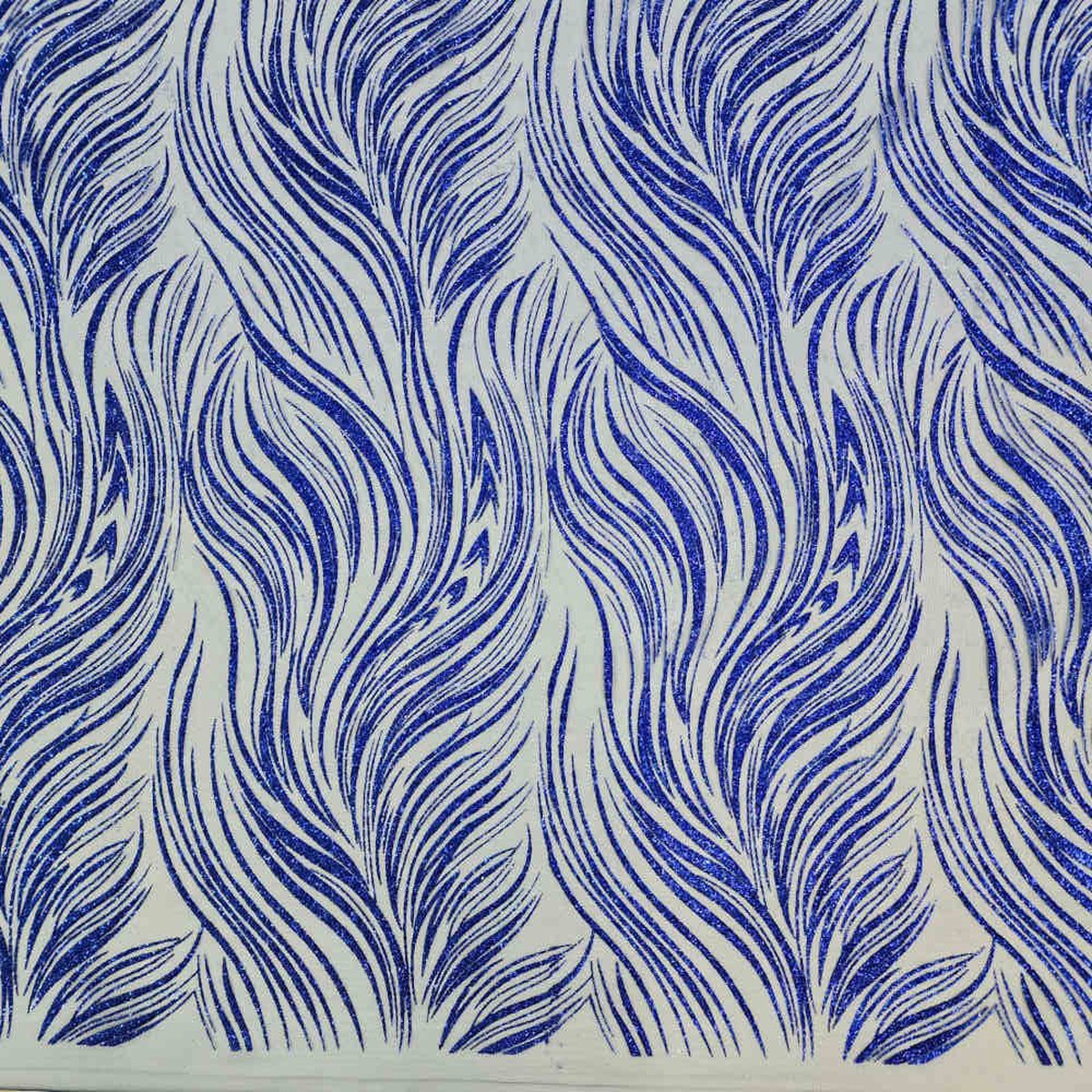 Puff Sugar Metallic Tulle - Royal Blue