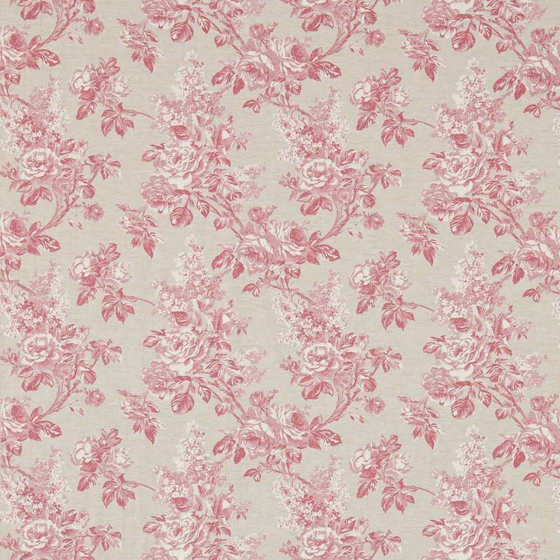 Sorilla Damask Lymington Damasks and Stripes Rose/Linen Fabric by Sanderson