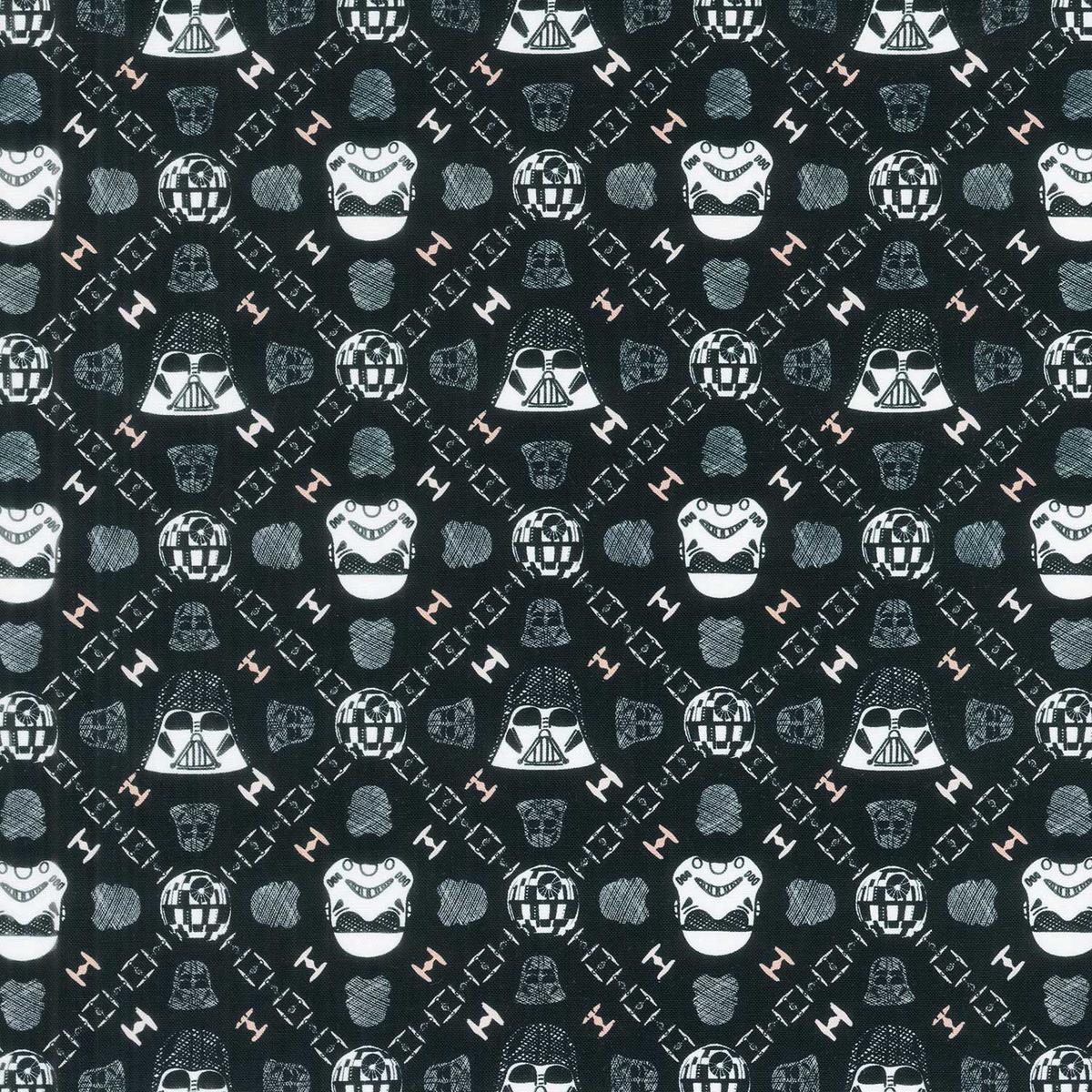 Star Wars Light and Dark Collection - Sketch Dark Side Black Yardage