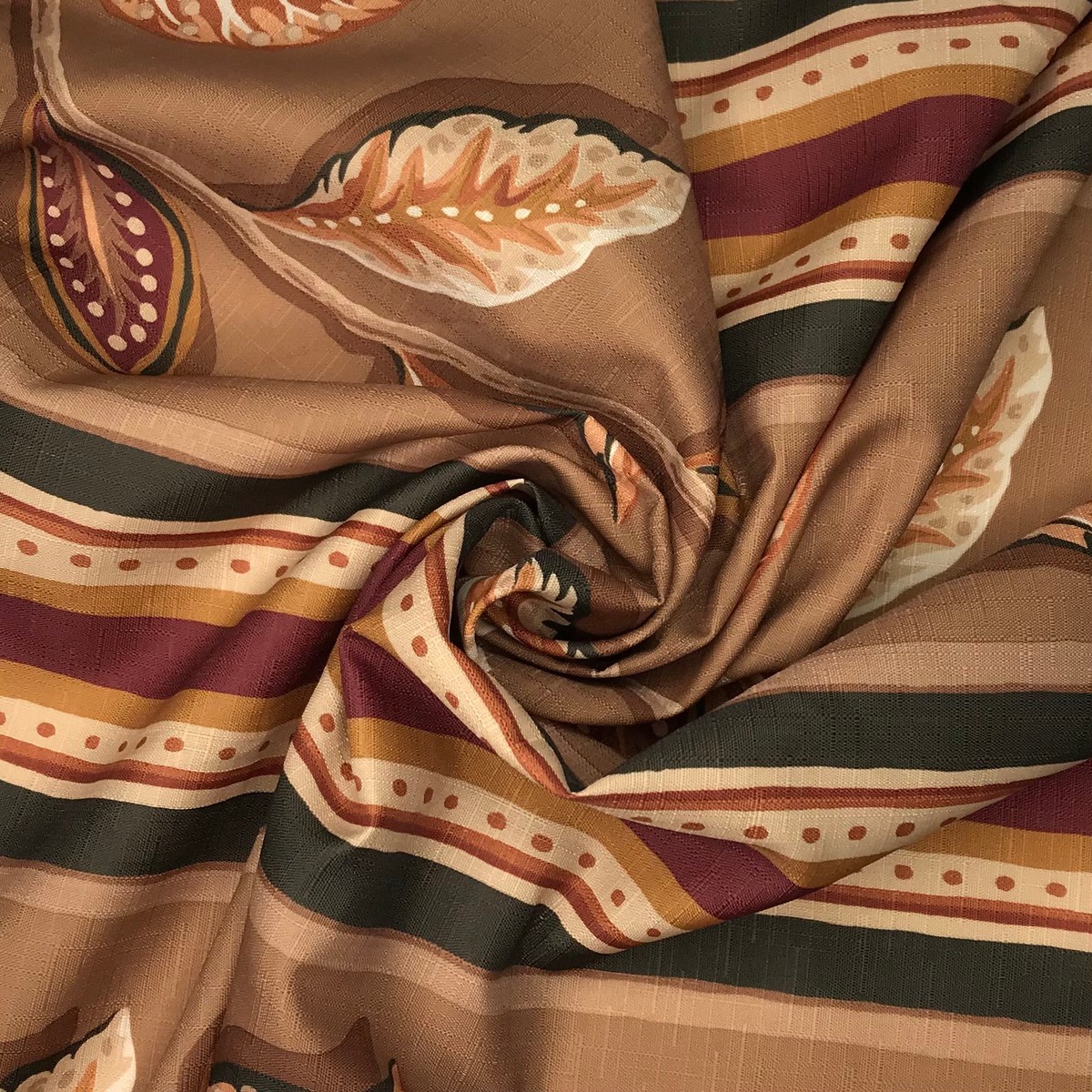 Artistic Leaves - Water Resistant Poly Woven - Beige Multi Floral - 1M Bundle
