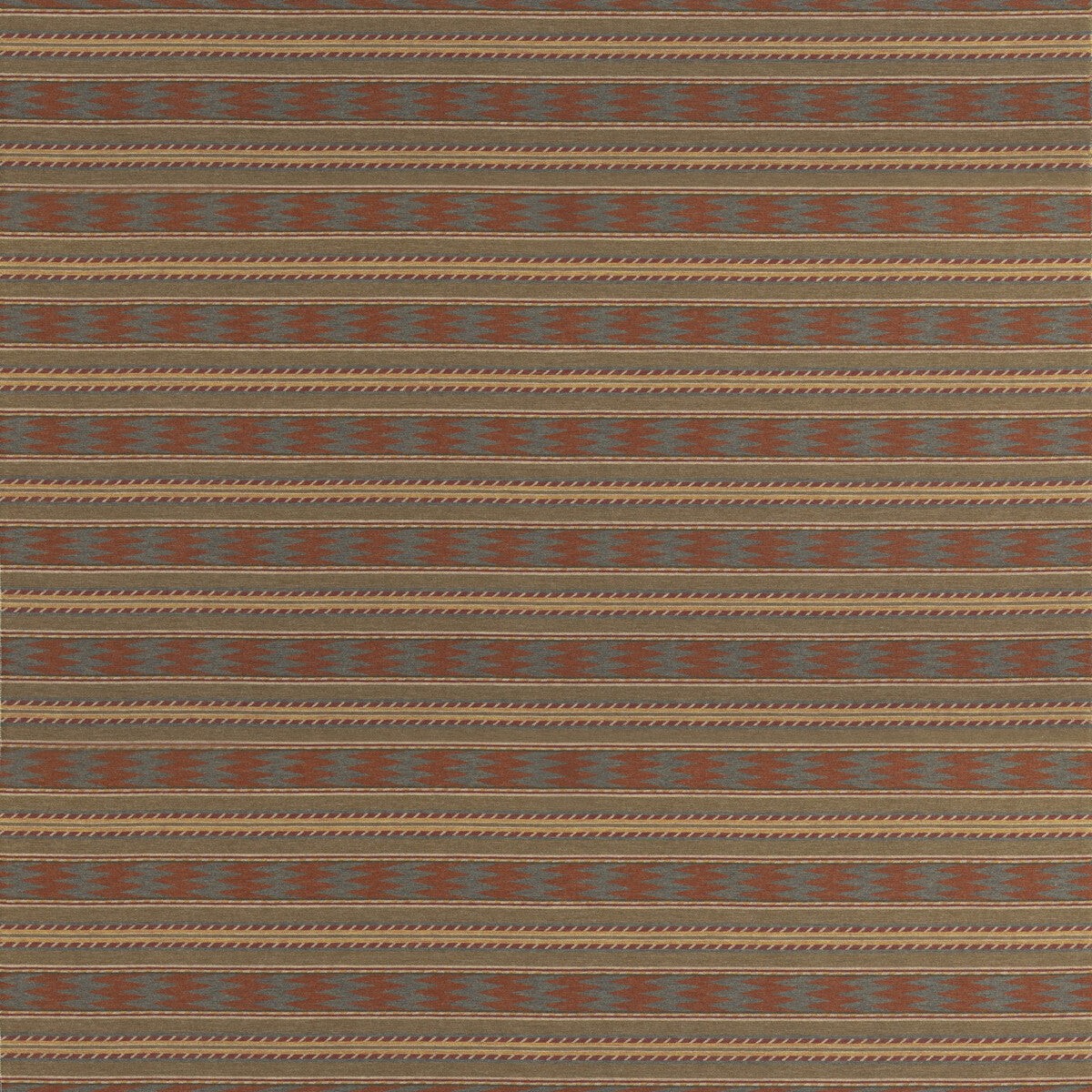 Inveraray Russet Teal Fabric