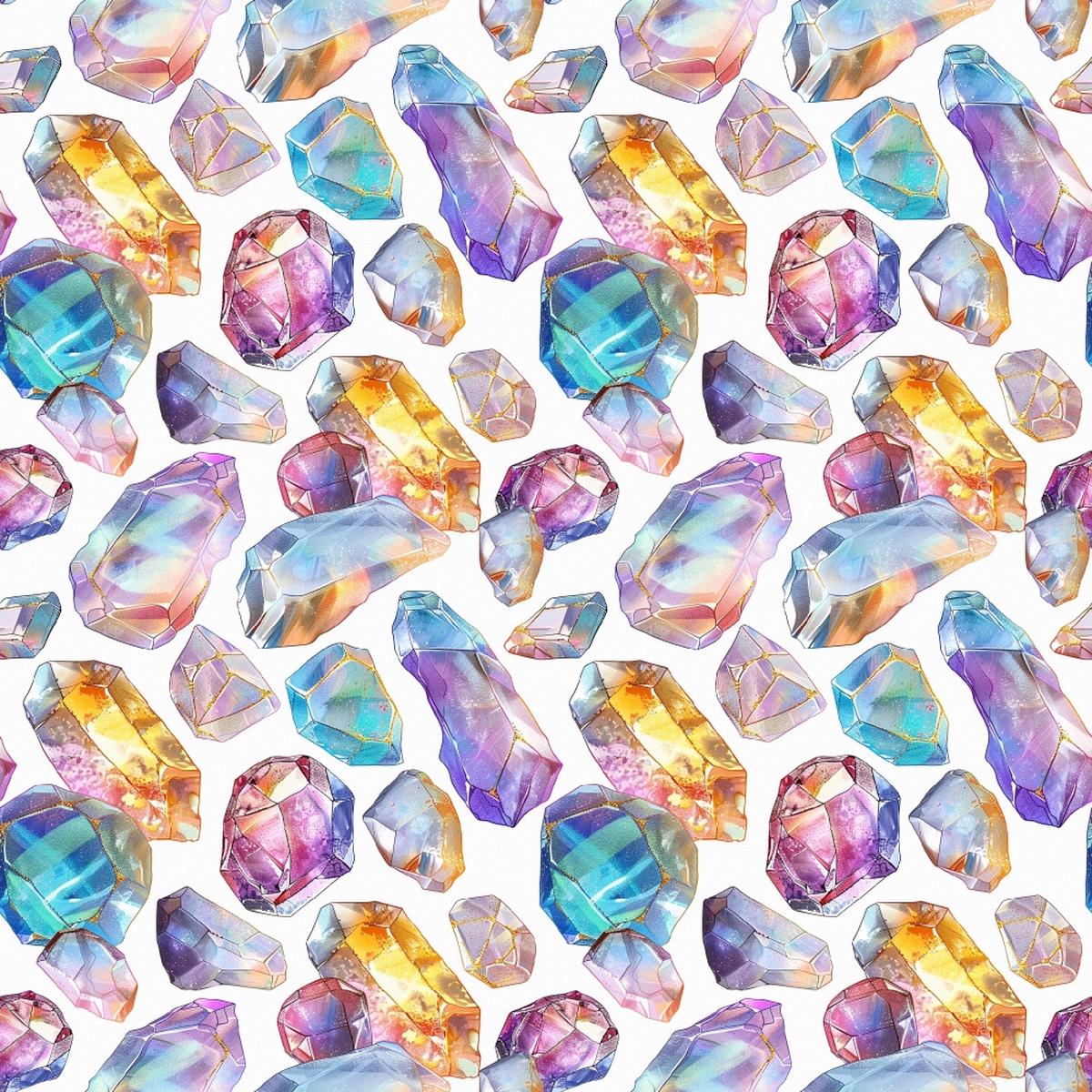 Opal Gemstone Pattern 3 Quilting Cotton Fabric