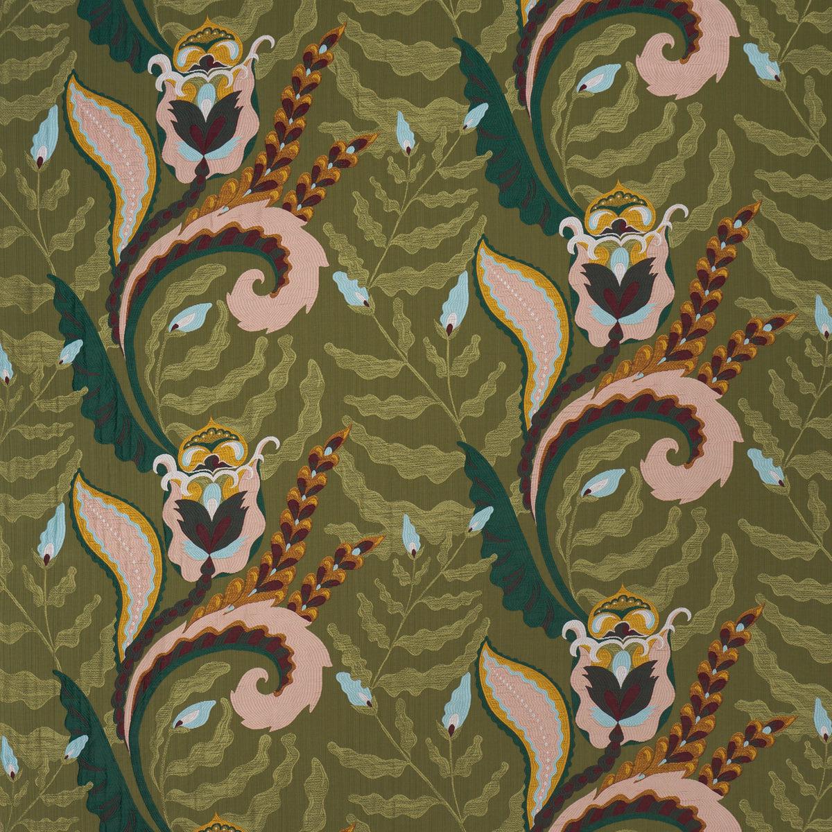 SCHUMACHER LAURA GONZALEZ JAIPUR FANTAISIE WOVEN WOVEN MOSS - 85491