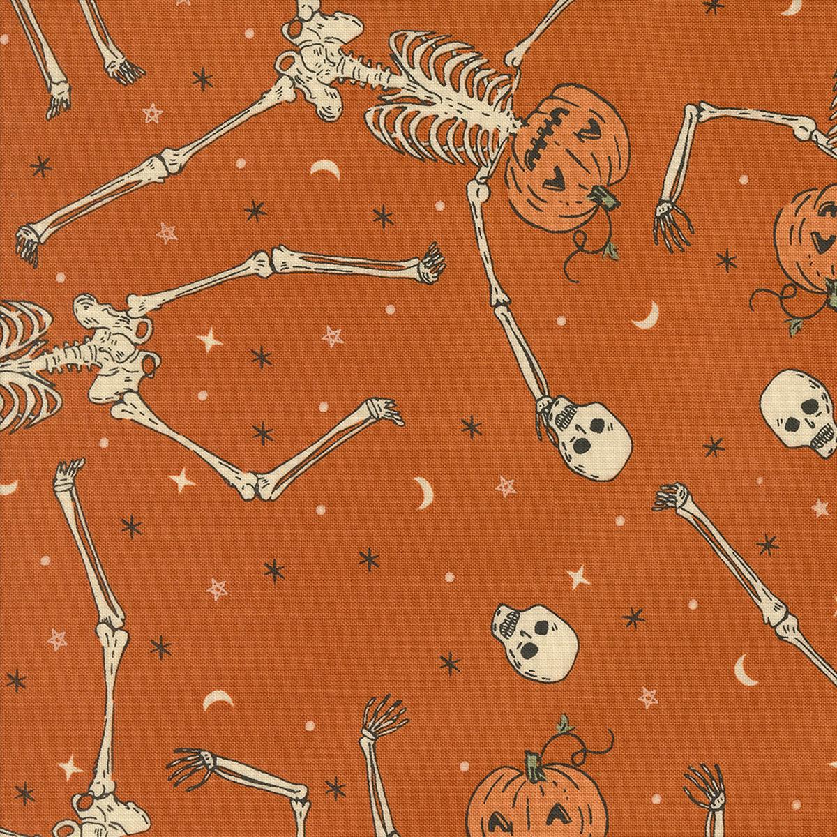 STACY IEST HSU - Home Sweet Haunt - Dancing Skeleton Pumpkins, Rust