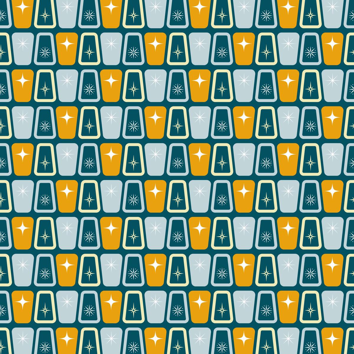 Atomic Starbursts Pattern 9 Quilting Cotton Fabric