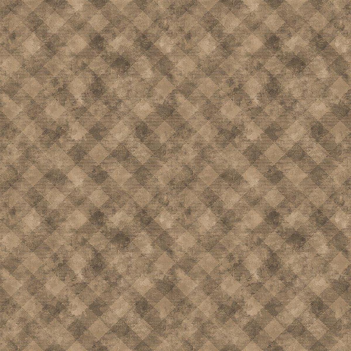 Clothworks Quilt Minnesota 2024 Diagonal Plaid Light Brown Y4185-14