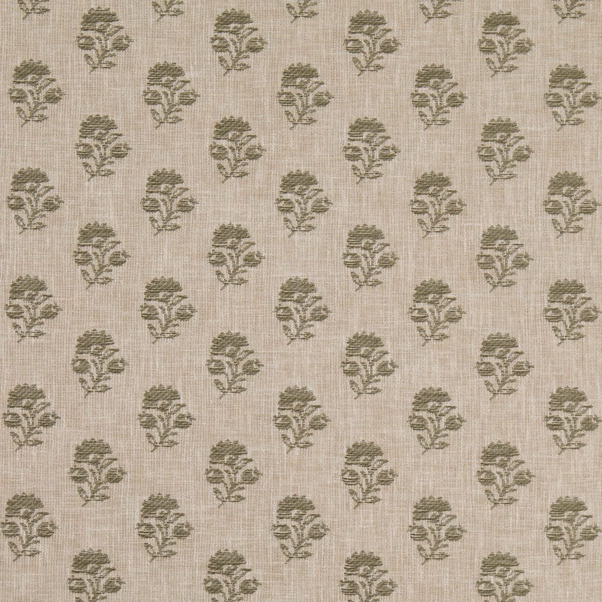 D4801 Floral,Small Scale Posy Fern Green Charlotte Fabrics