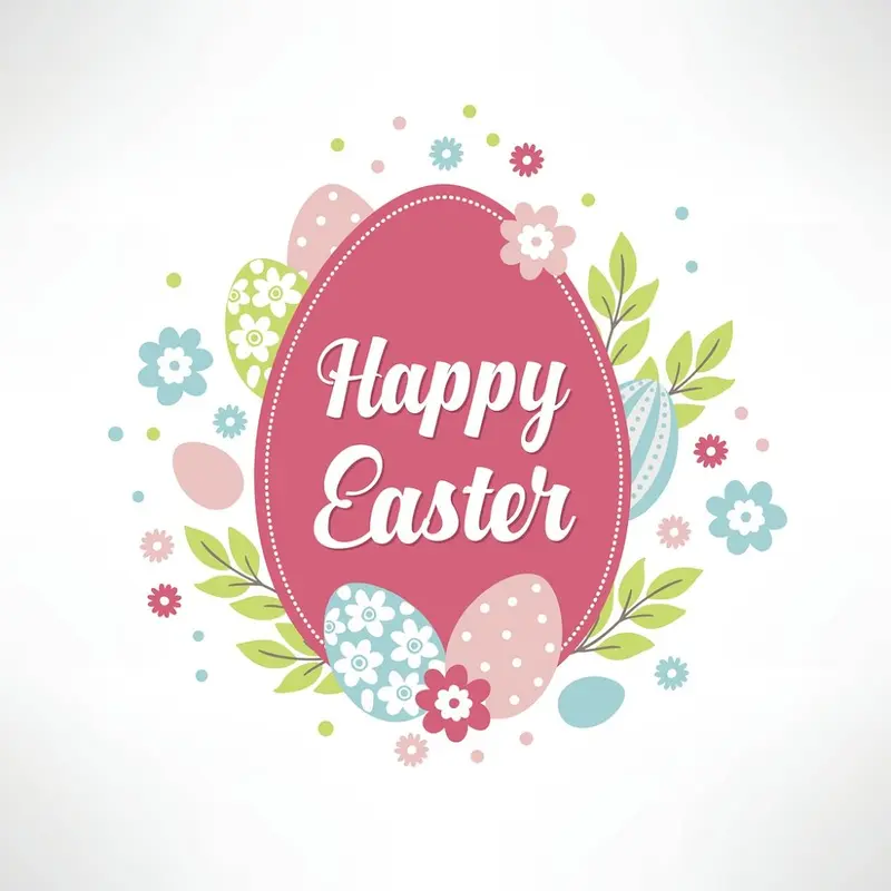 Happy Easter Egg Fabric Panel