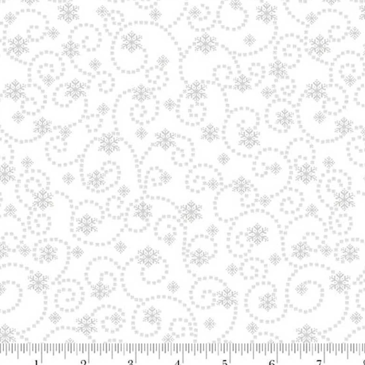 Studio E - Best of Cream & Sugar - 8935-01W Swirling Snowflakes