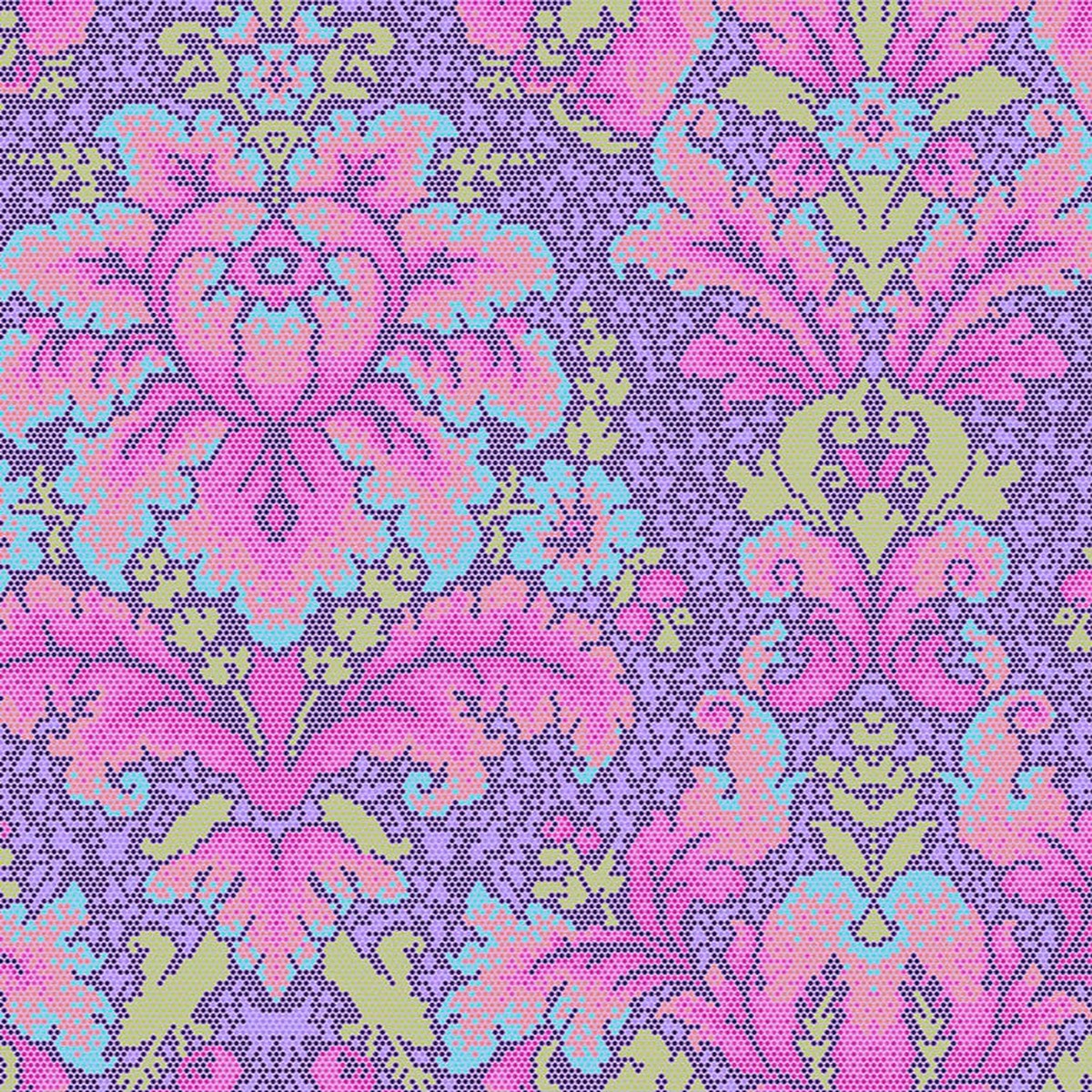 Tula Pink Parisville (Deja Vu) - Damask Dot in Violet