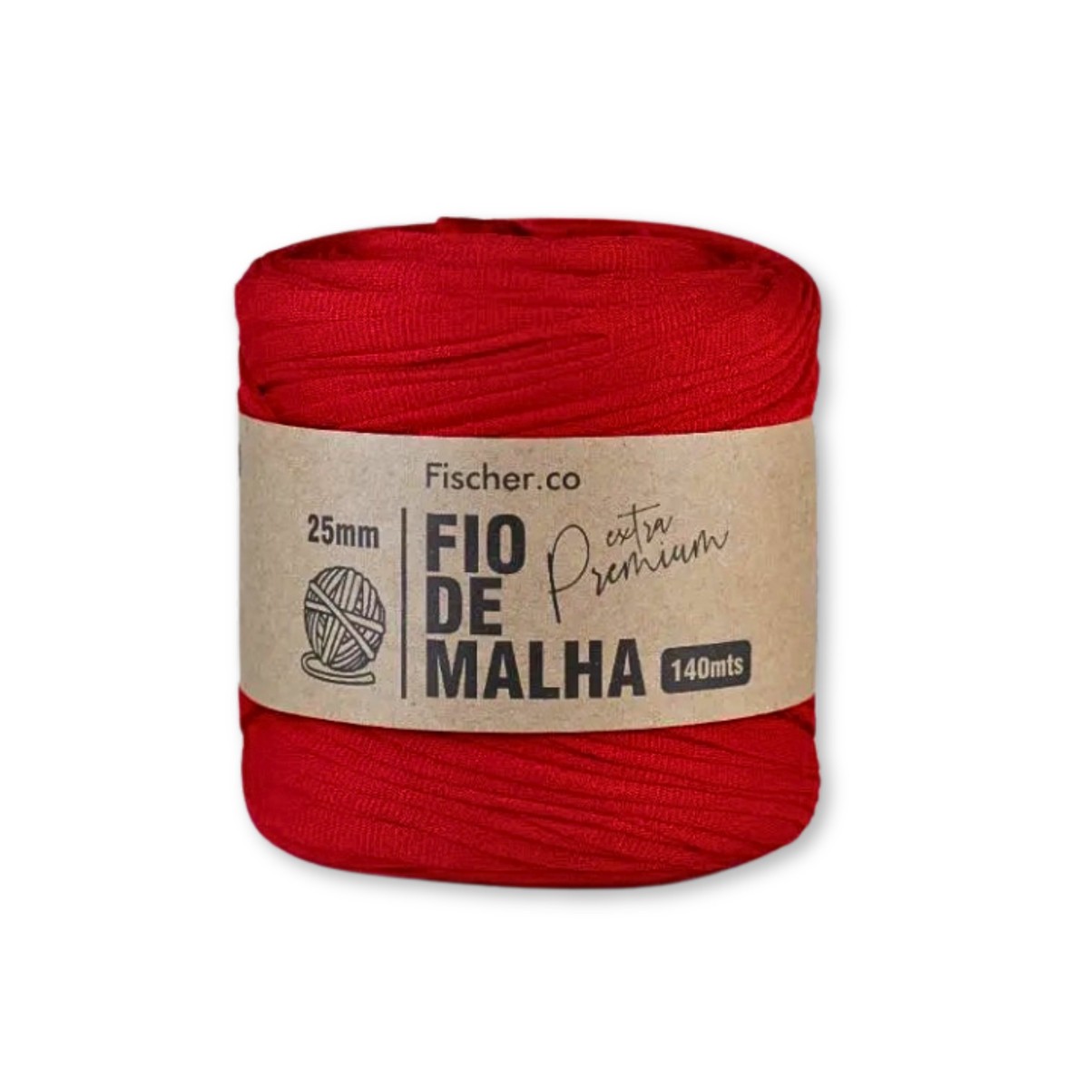 Fisher.co Extra Premium T-shirt Yarn, 25 mm - Ferrari