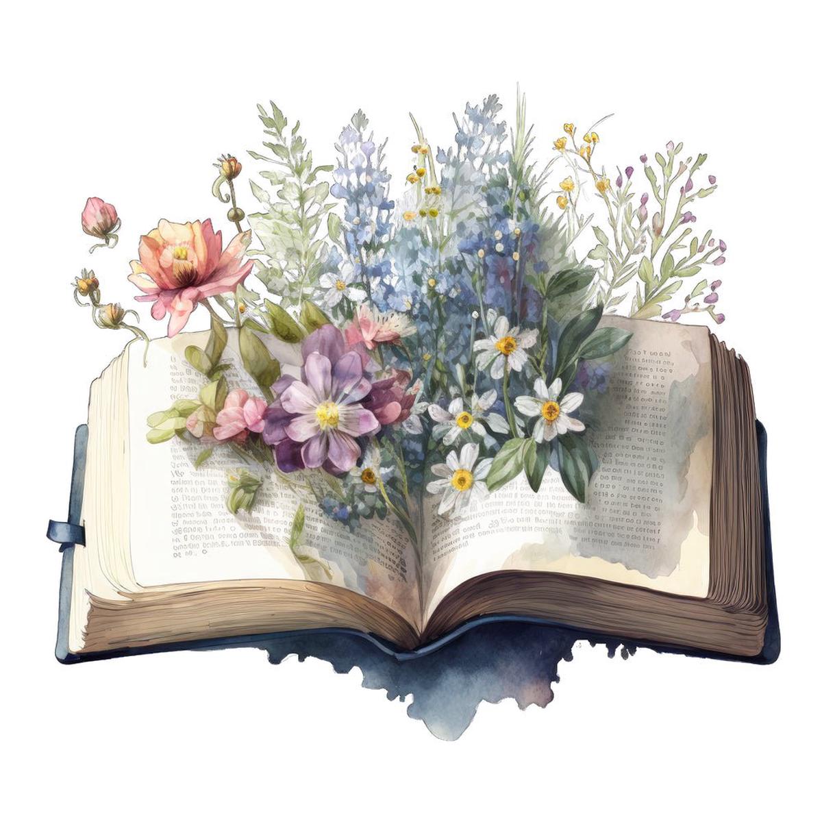 Floral Bible 2 Fabric Panel