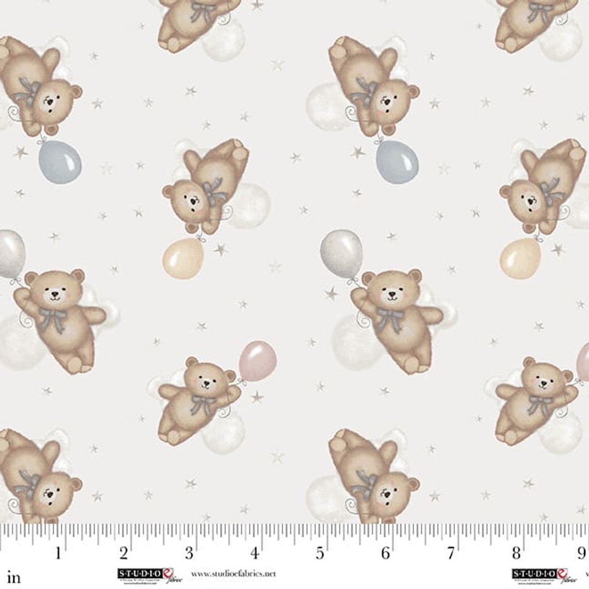 Sleepy Teddy Balloons - Gray/Multi
