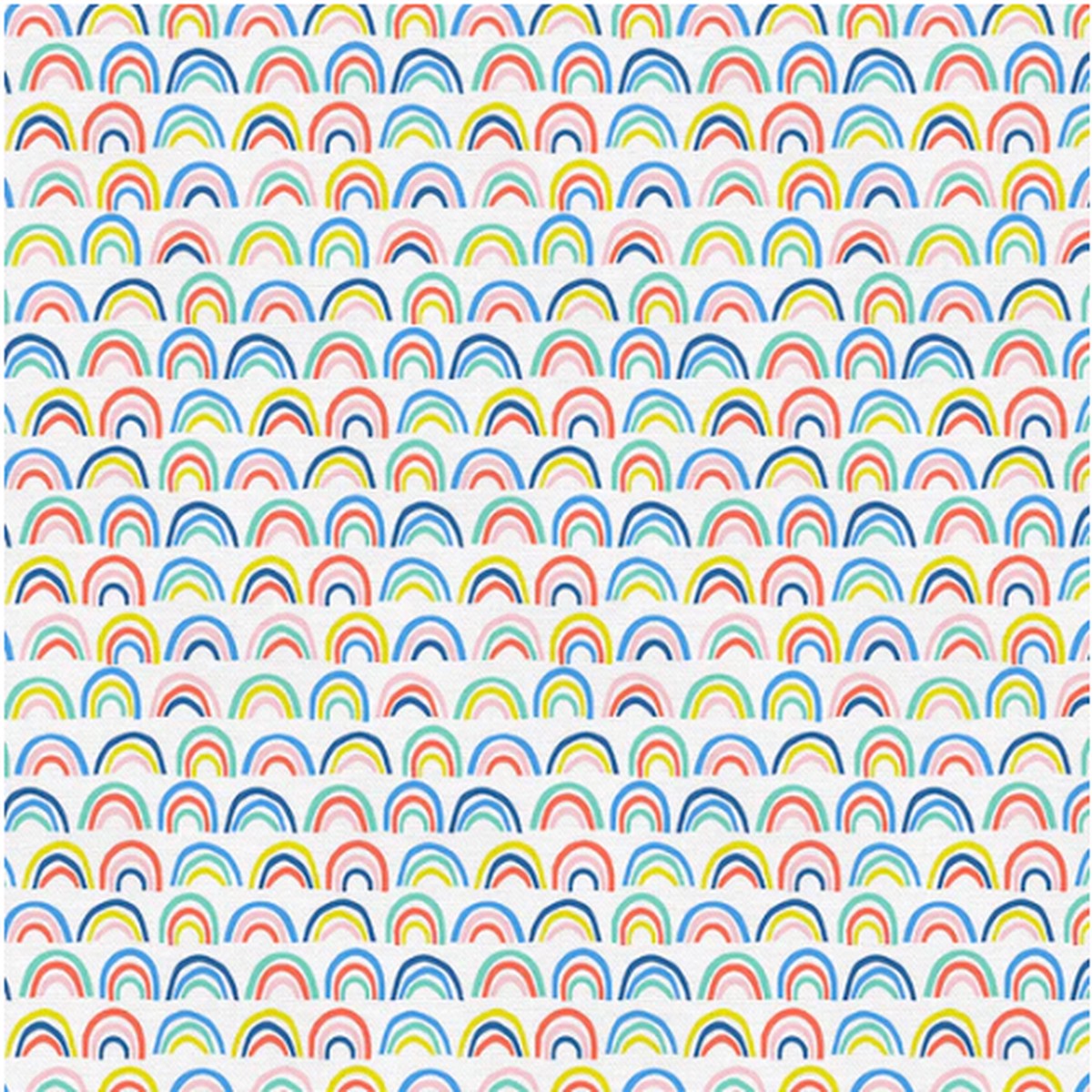 Bright Small Rainbow fabric - PBS Fabrics Over The Rainbow quilting cotton Sold By The Quarter Yard