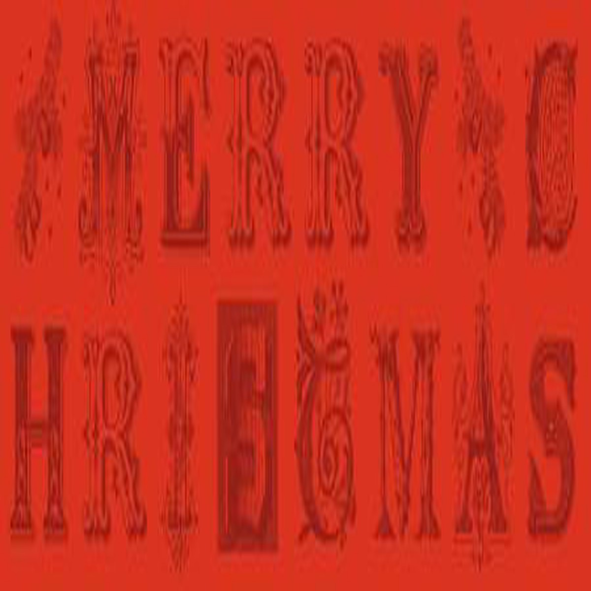 All About Christmas Typography Panel Red