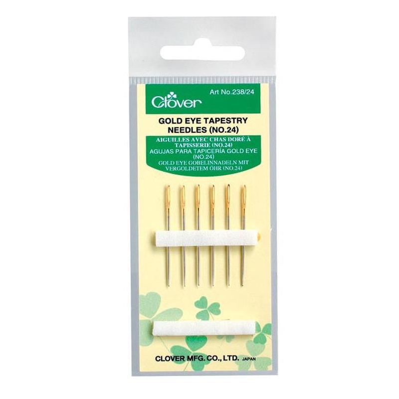 Clover Gold Eye Tapestry Needles CL238/24