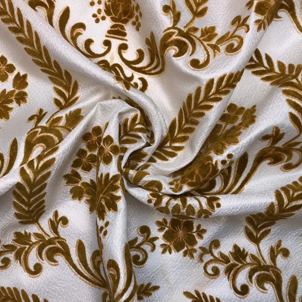 Grand Duchess Drapery - Glass Fiber Woven - Cream/Beige Floral - 3.2M Bundle