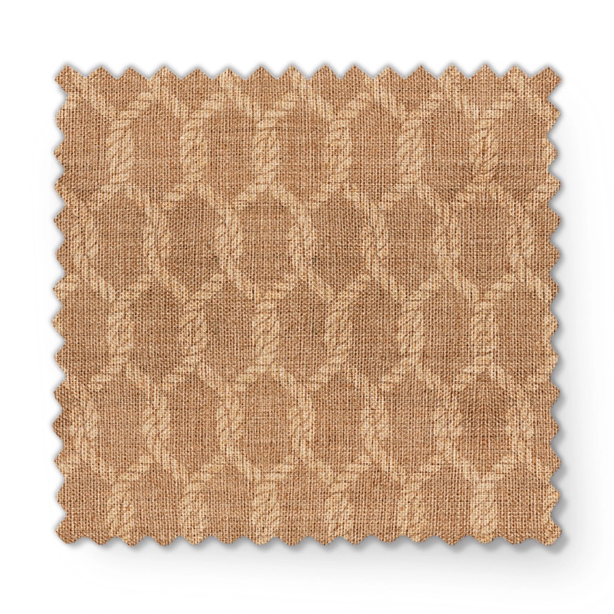 Harbor Knot on Brown Fabric