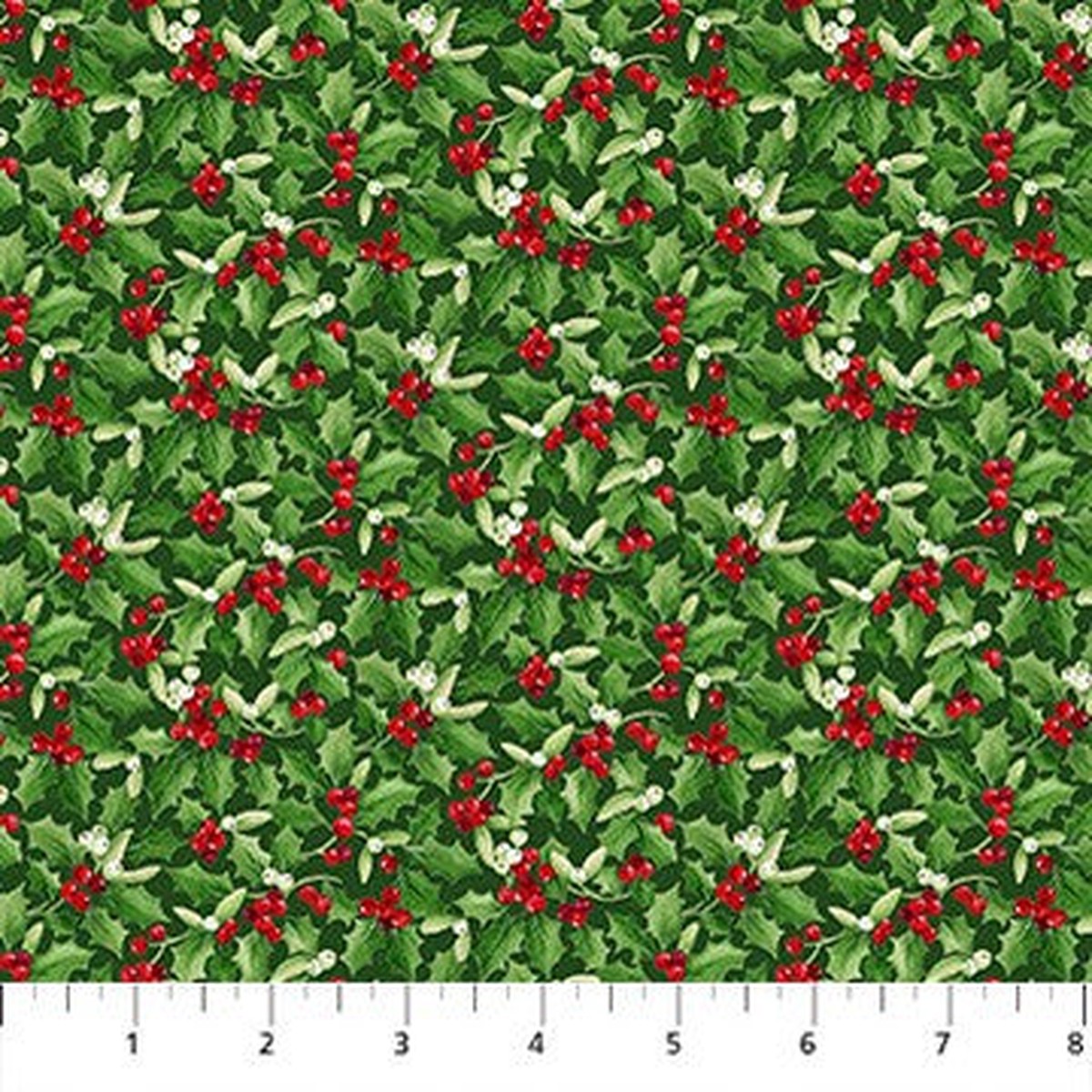 Northcott - Barnyard Christmas - Deborah Edwards - Dark Green 28805-78