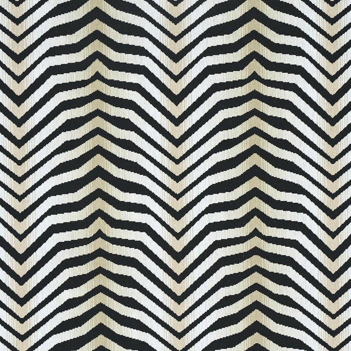 Schumacher Arcure pingl Zebra Black Fabric