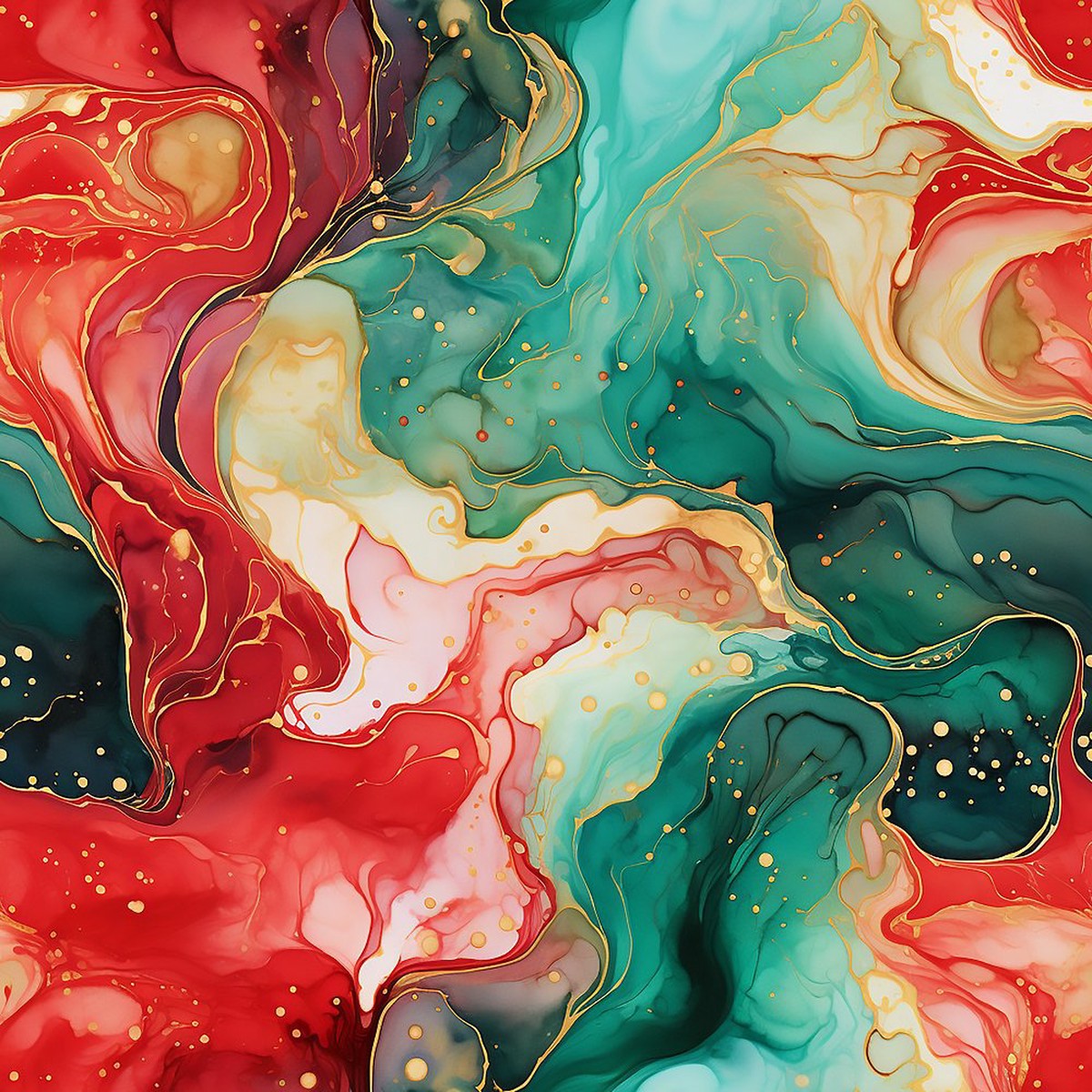 Christmas Abstract Marble Pattern 14 Fabric