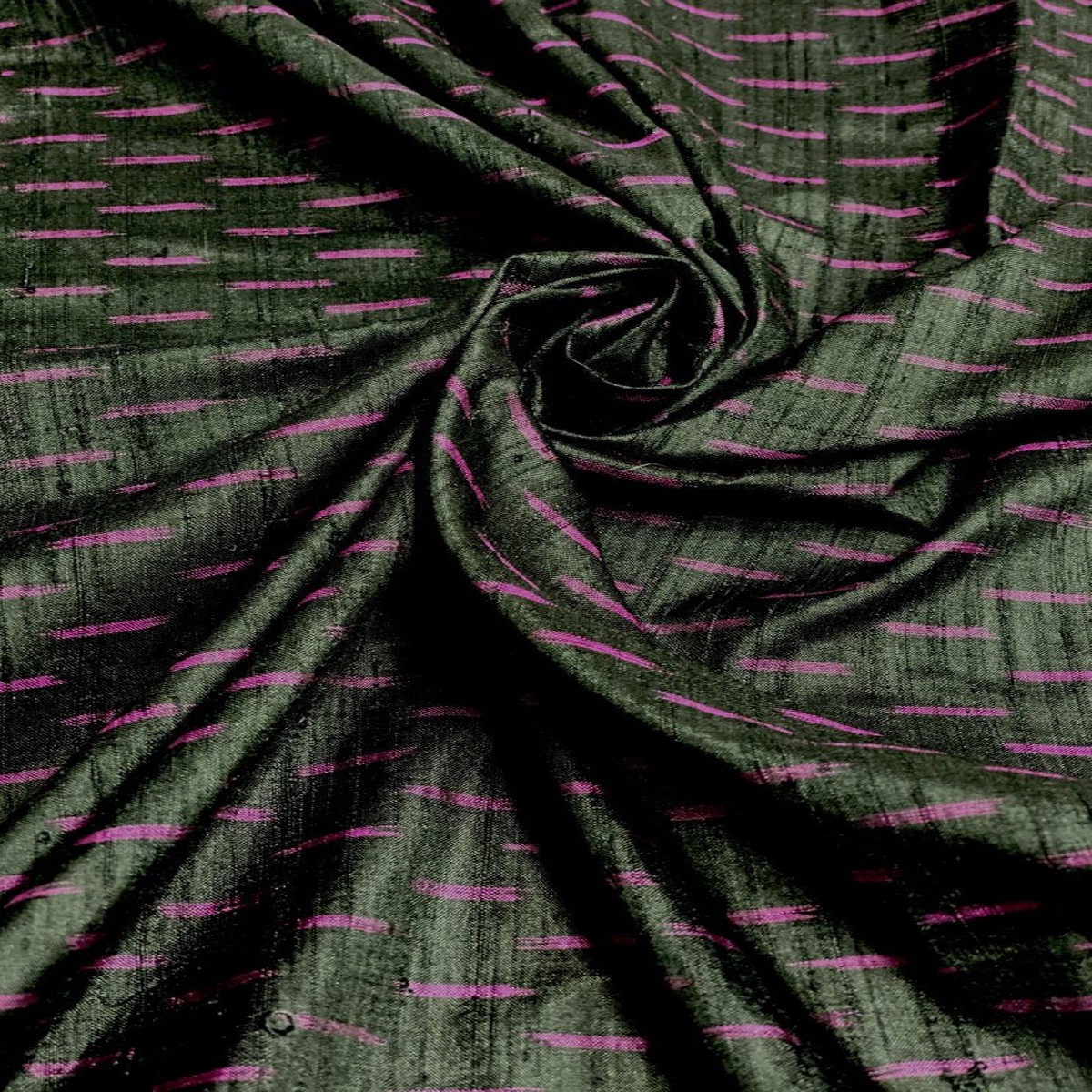 Black 70 Striped Silk Shantung