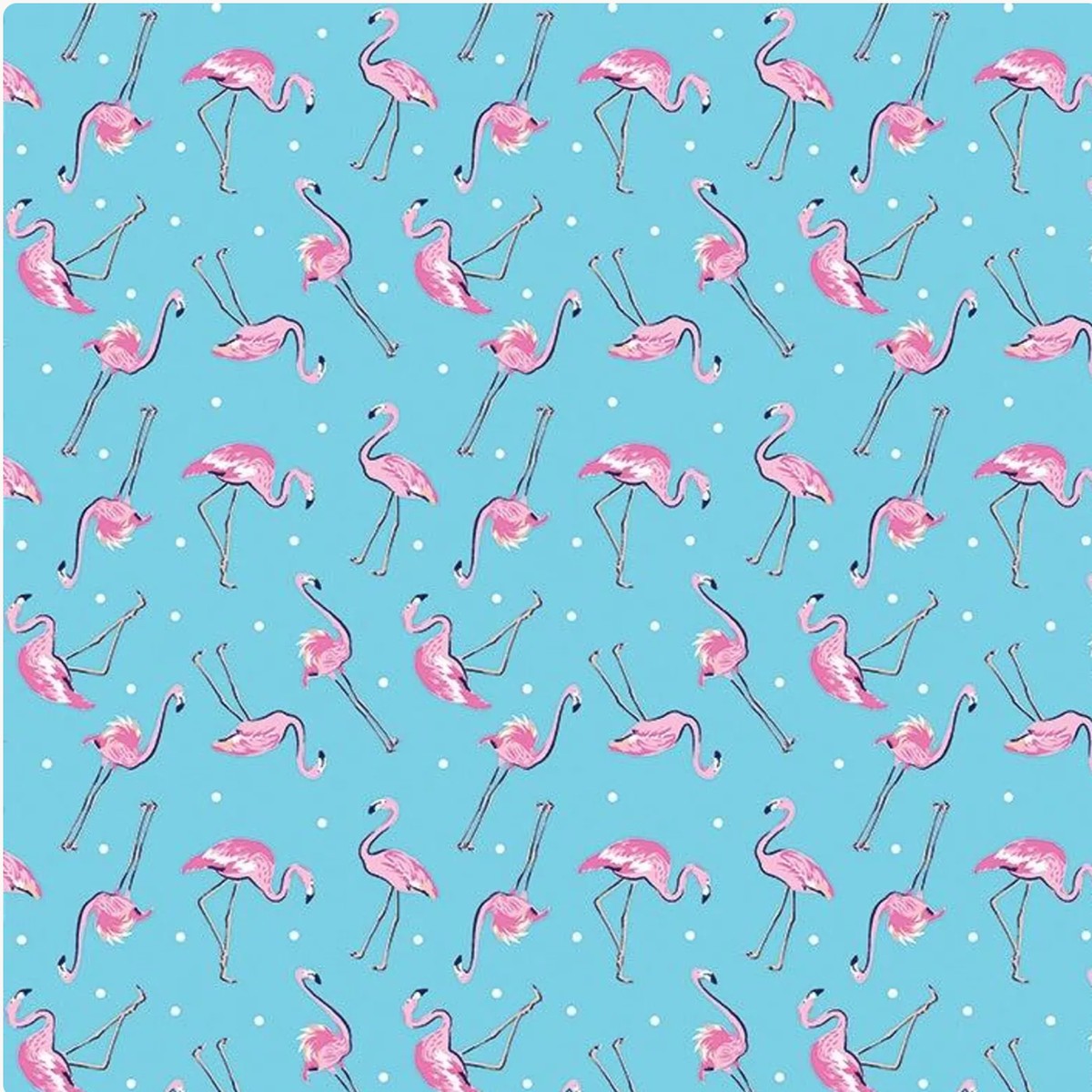 Flamingo Friends - Tropical Splash Light Blue 15184-50 by Benartex