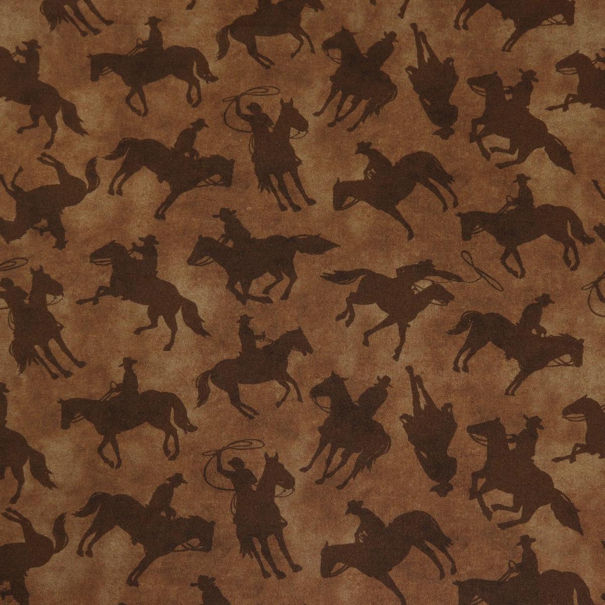 Yellowstone 108" Fabric Collection - Cowboys Saddle Brown 108"