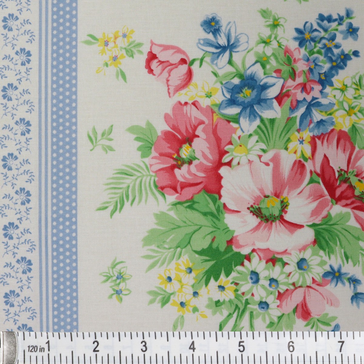 Aprils Garden Fabric Collection - Charming Stripe Cream