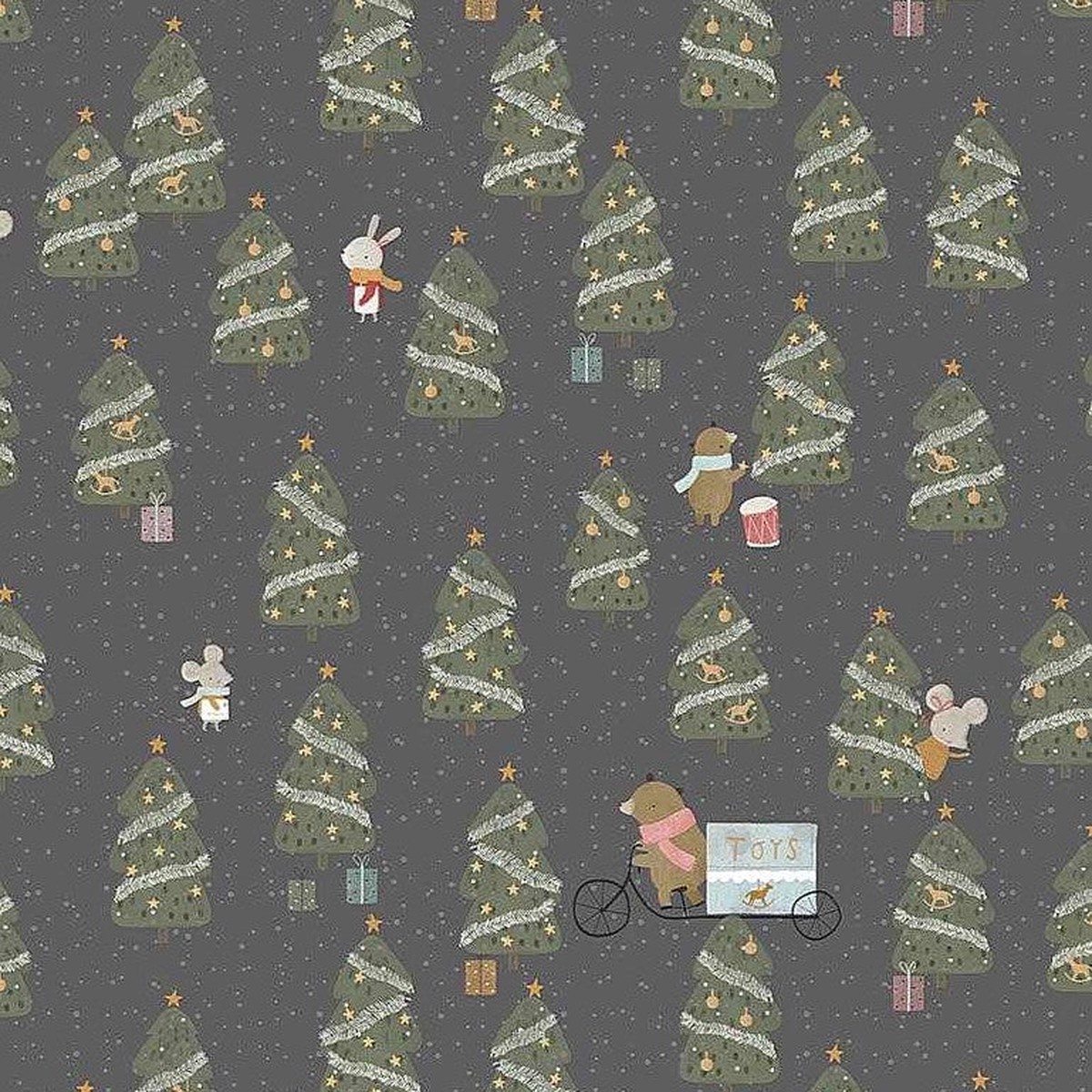 Dear Stella Deck The Halls - Tree Farm in Pewter