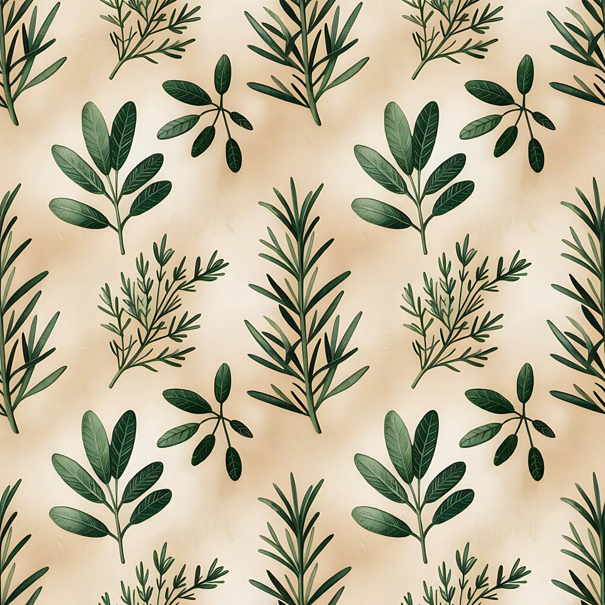 Farmhouse Kitchen Herbs Pattern 35 Quilting Cotton Fabric