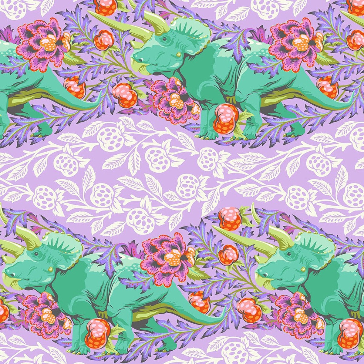 Free Spirit Fabrics - Tula Pink ROAR Trifecta Mist SOLD BY THE HALF YARD