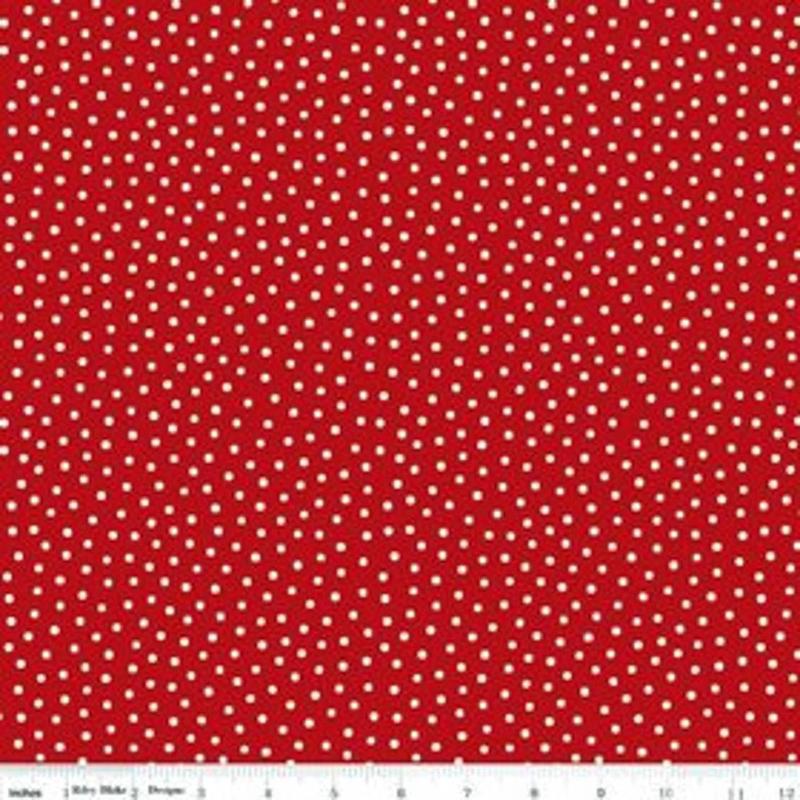 Paper Dolls Bakery by Penny Rose Fabrics Red Dots C4355-RED Cotton Woven Fabric