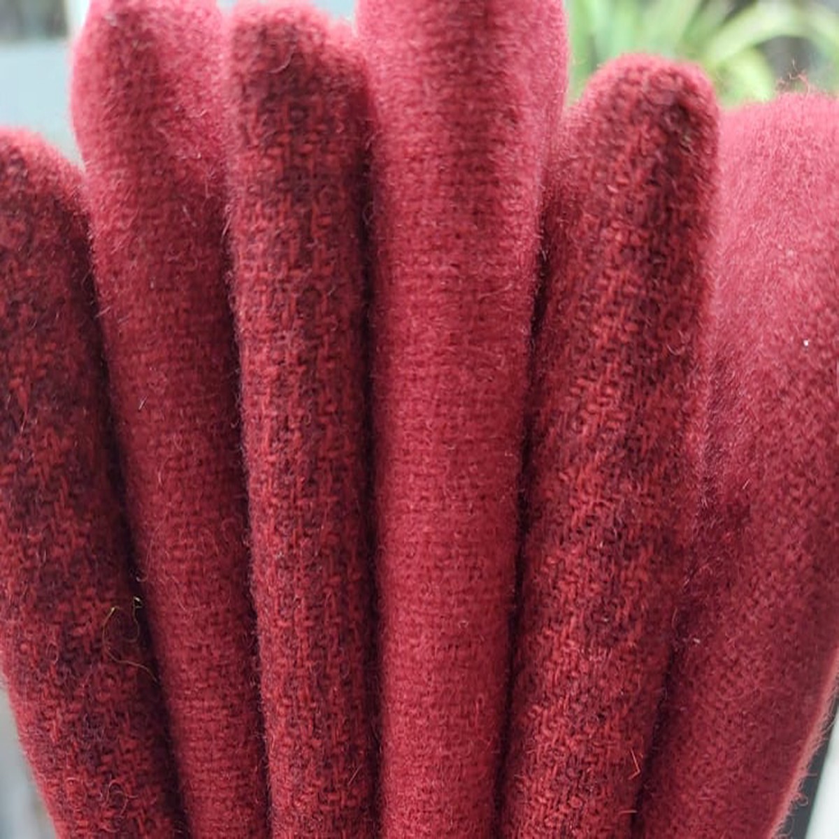 Weeks Dye Works Felted Wool - Merlot Glen Plaid & Solid