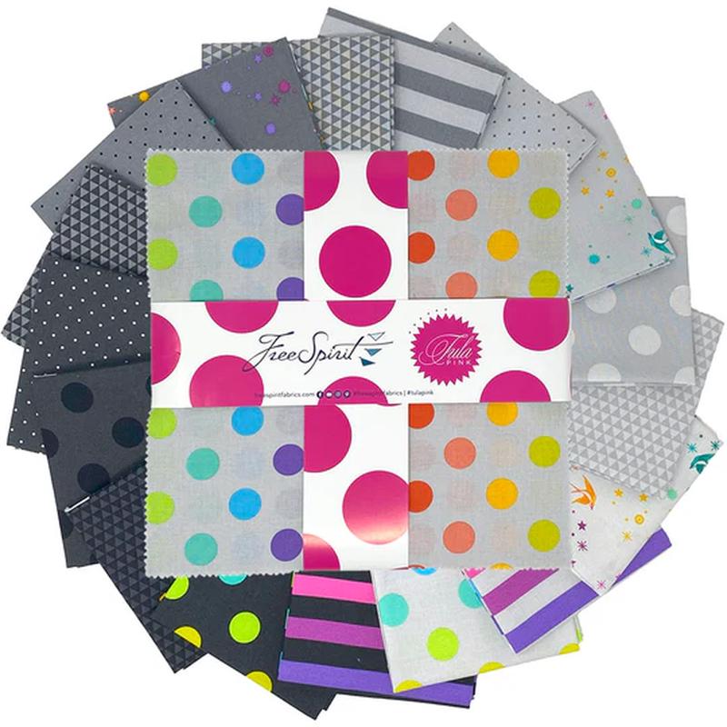 Fabric FreeSpirit Tula Pink Graywork 10" Charm Pack FB610TP.GRAYWORK