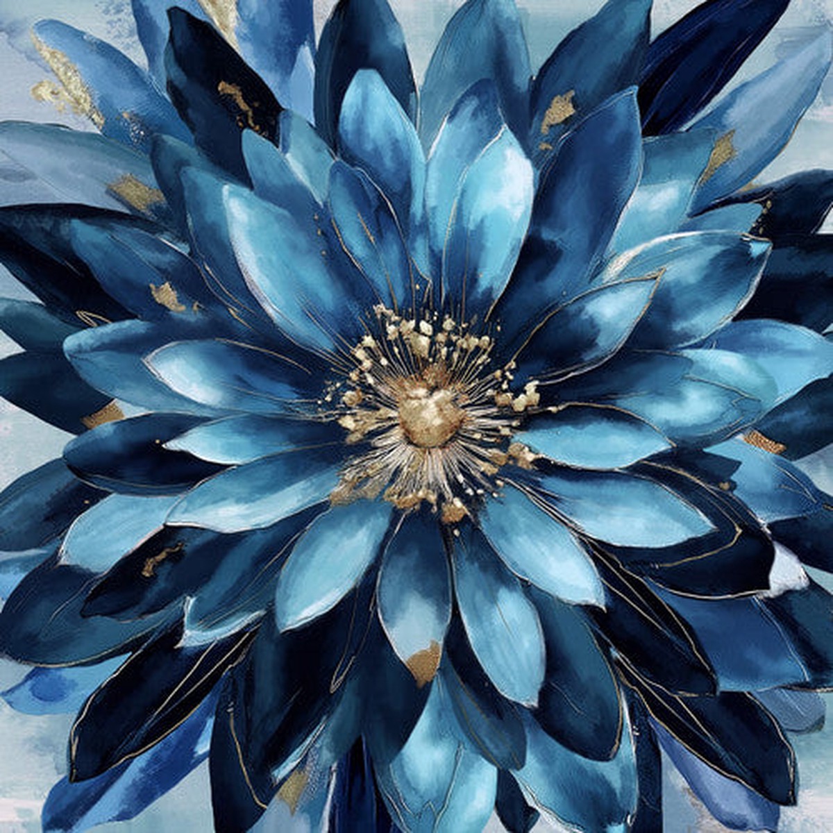 Fabric Studio E Behind Blue Eyes Flower Power Quilting Panel 8658P-73
