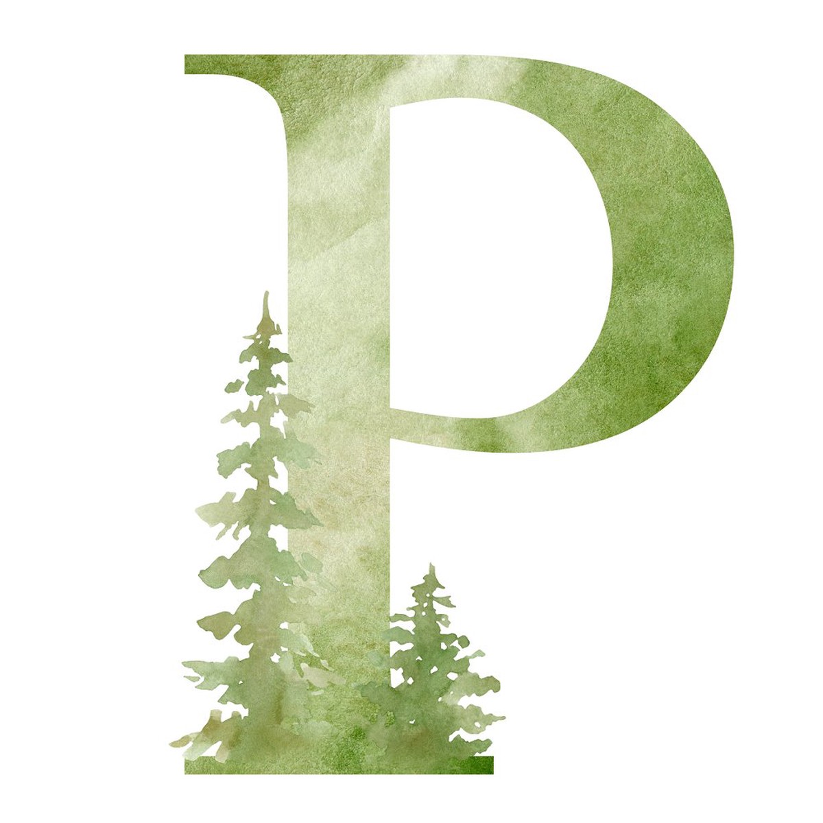 Foggy Forest P Fabric Panel