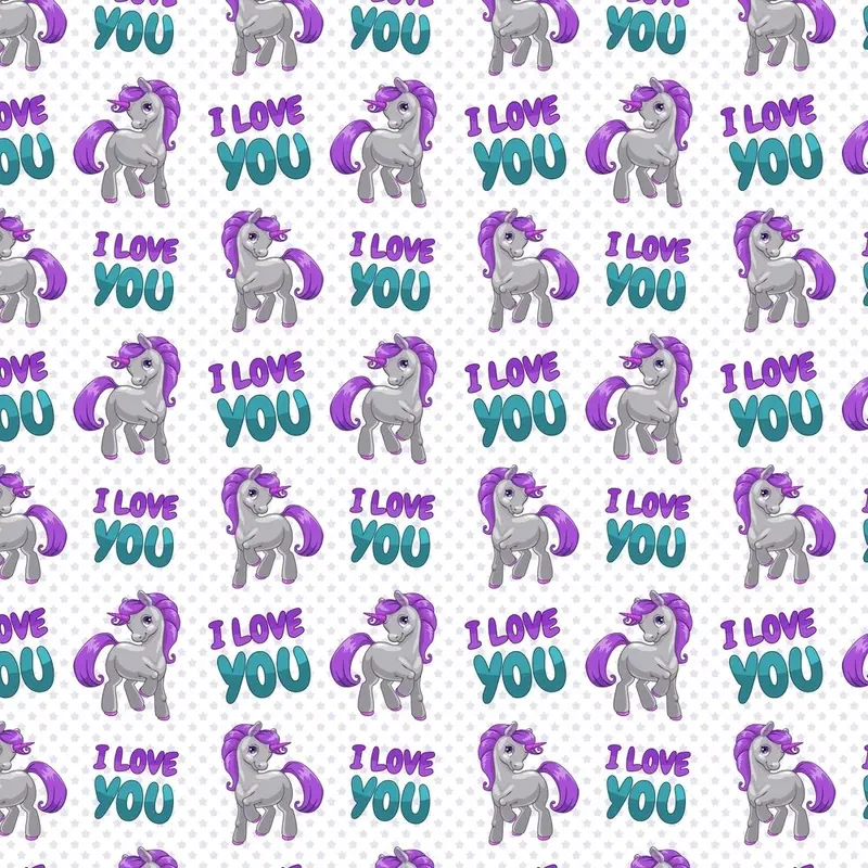 Kid's Playtime, Cute I Love You Unicorn - Purple