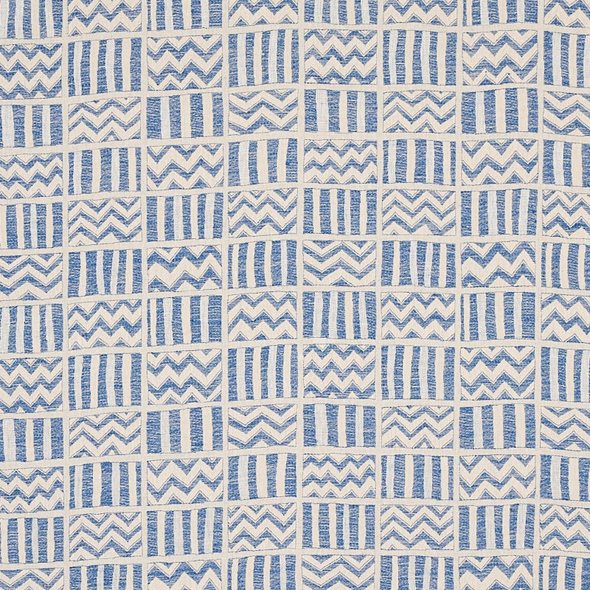 SCHUMACHER COPACABANA KUDU PATTERN WOVEN PATTERN WOVEN BLUE - 79762