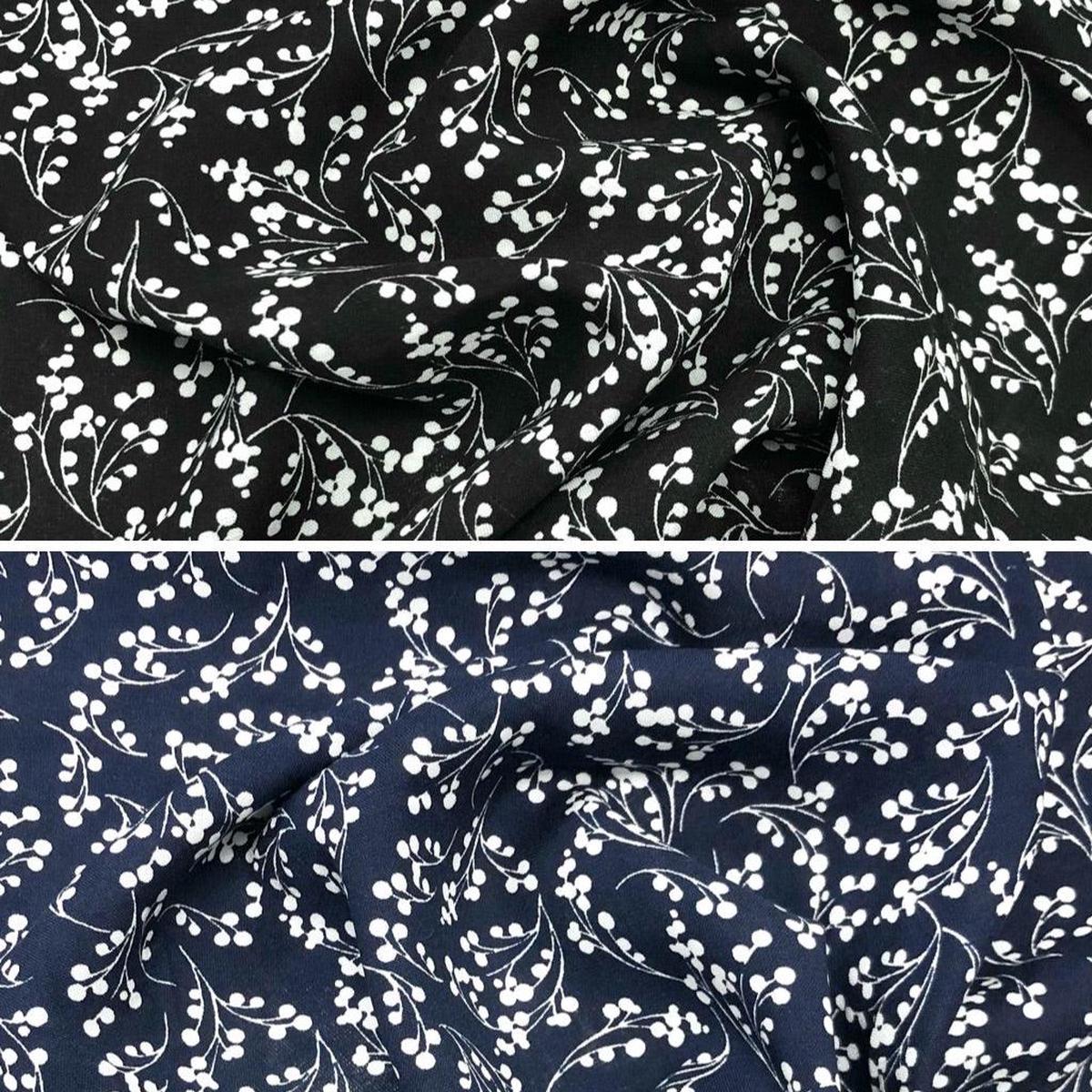 Vines Viscose Challis Fabric