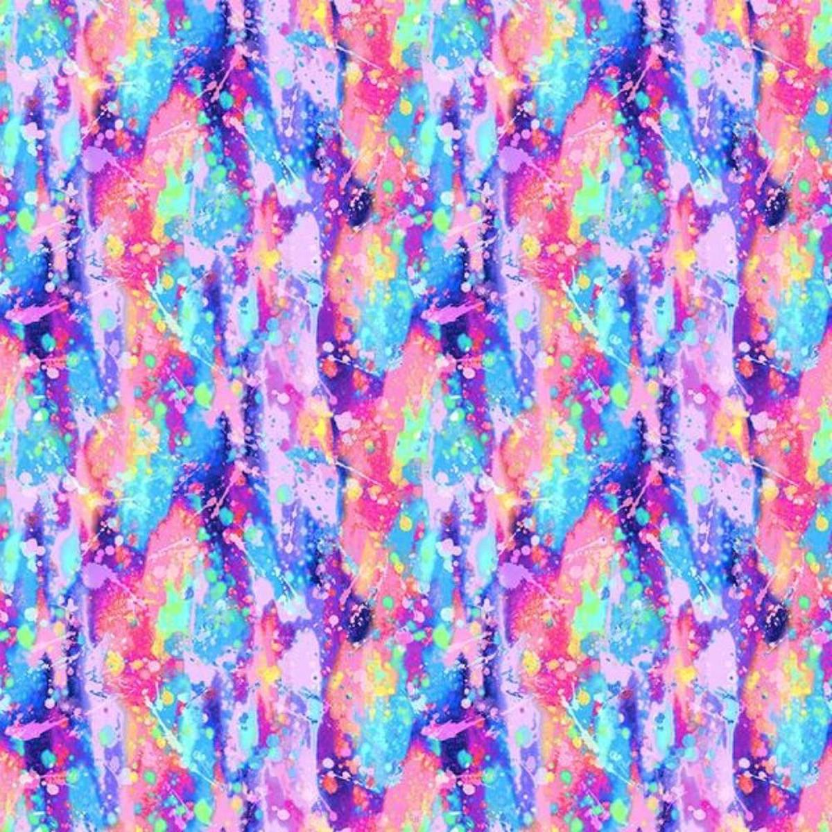 Fabulous Flamingos Water Bubbles Multicolored- Paintbrush Studio Cotton Fabrics