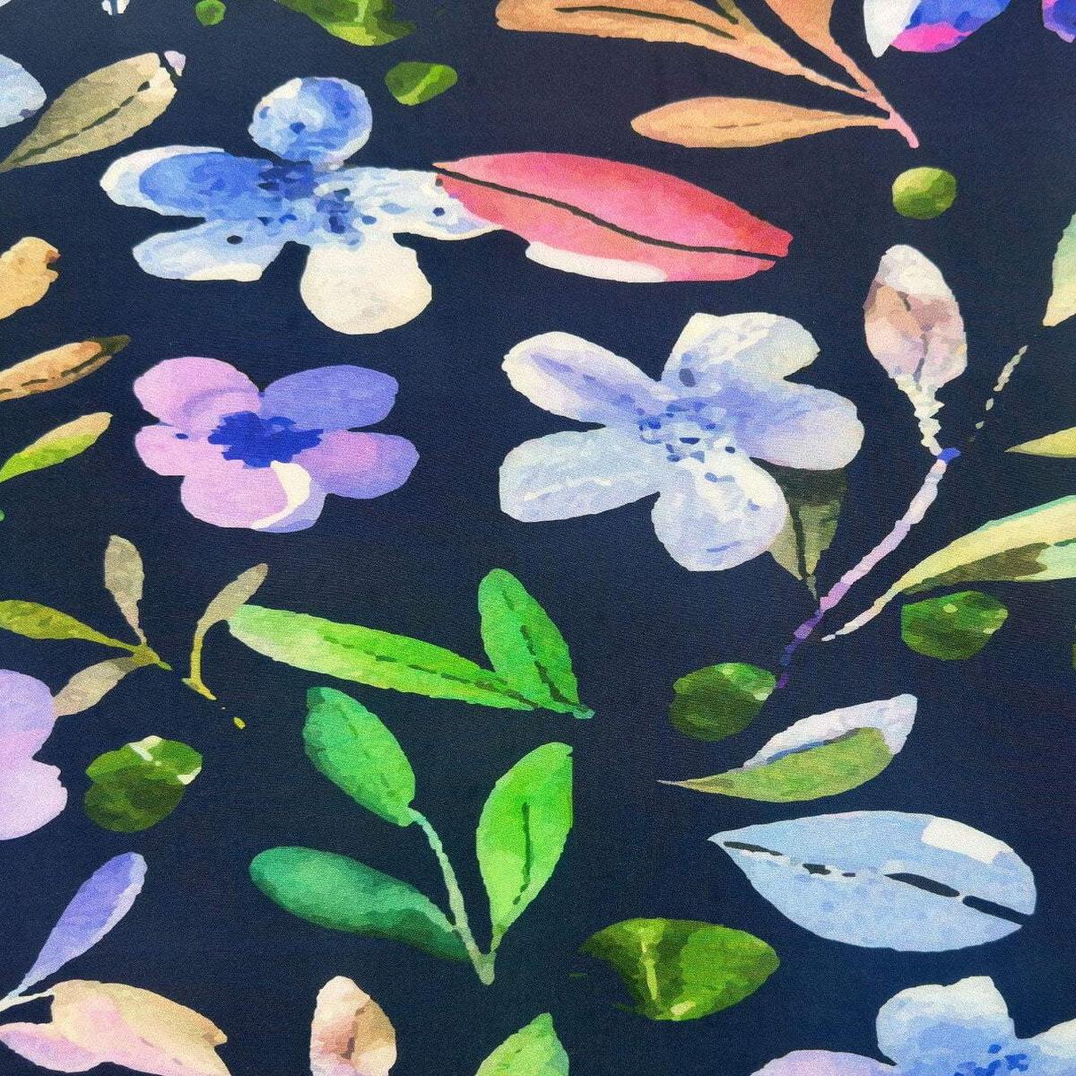 Picasso Flower Poplin Navy / Multi