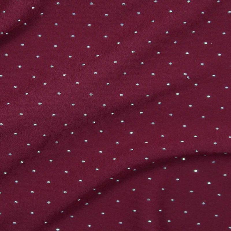 Cosmic Rhinestud Chiffon Wine