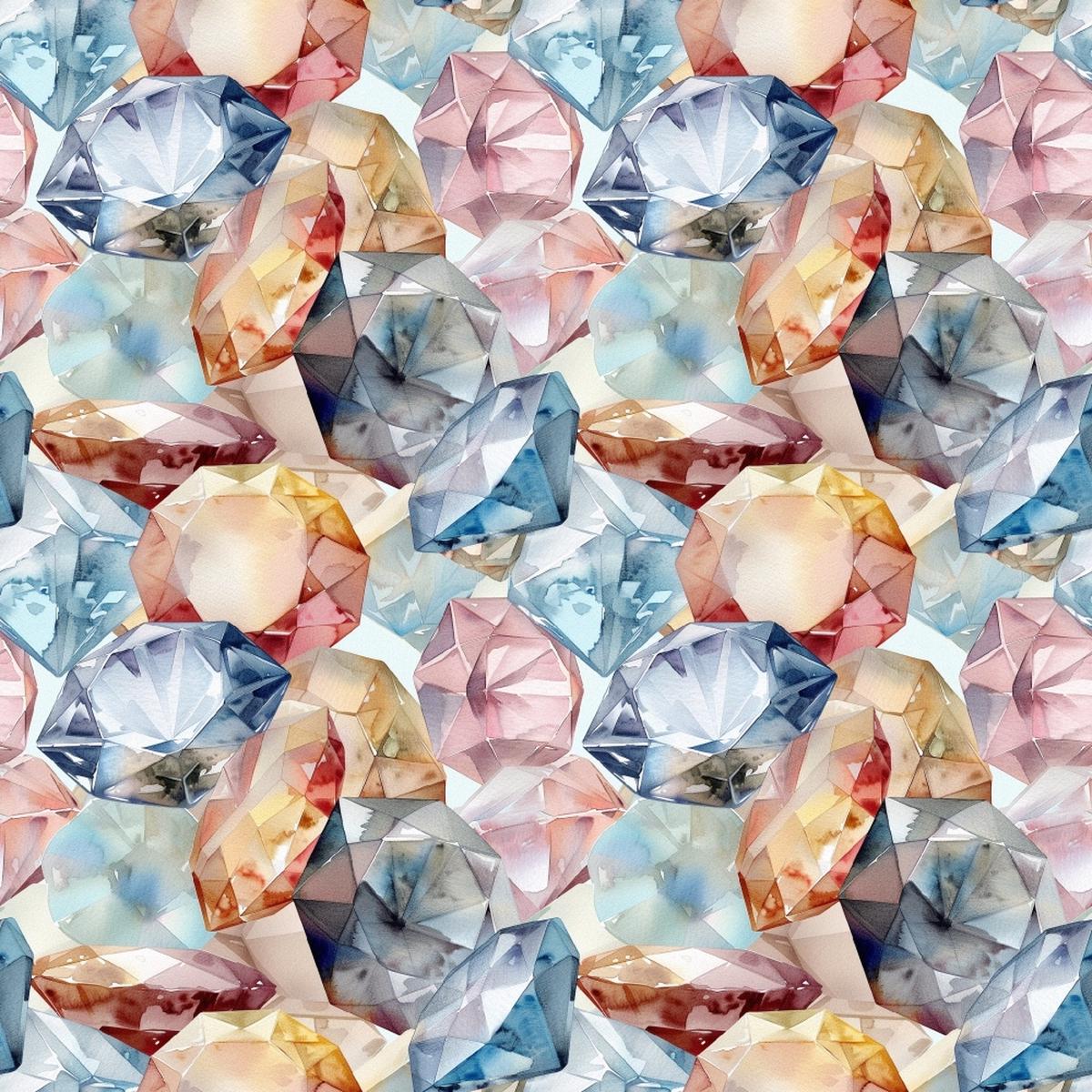 Diamond Gemstones Pattern 4 Quilting Cotton Fabric