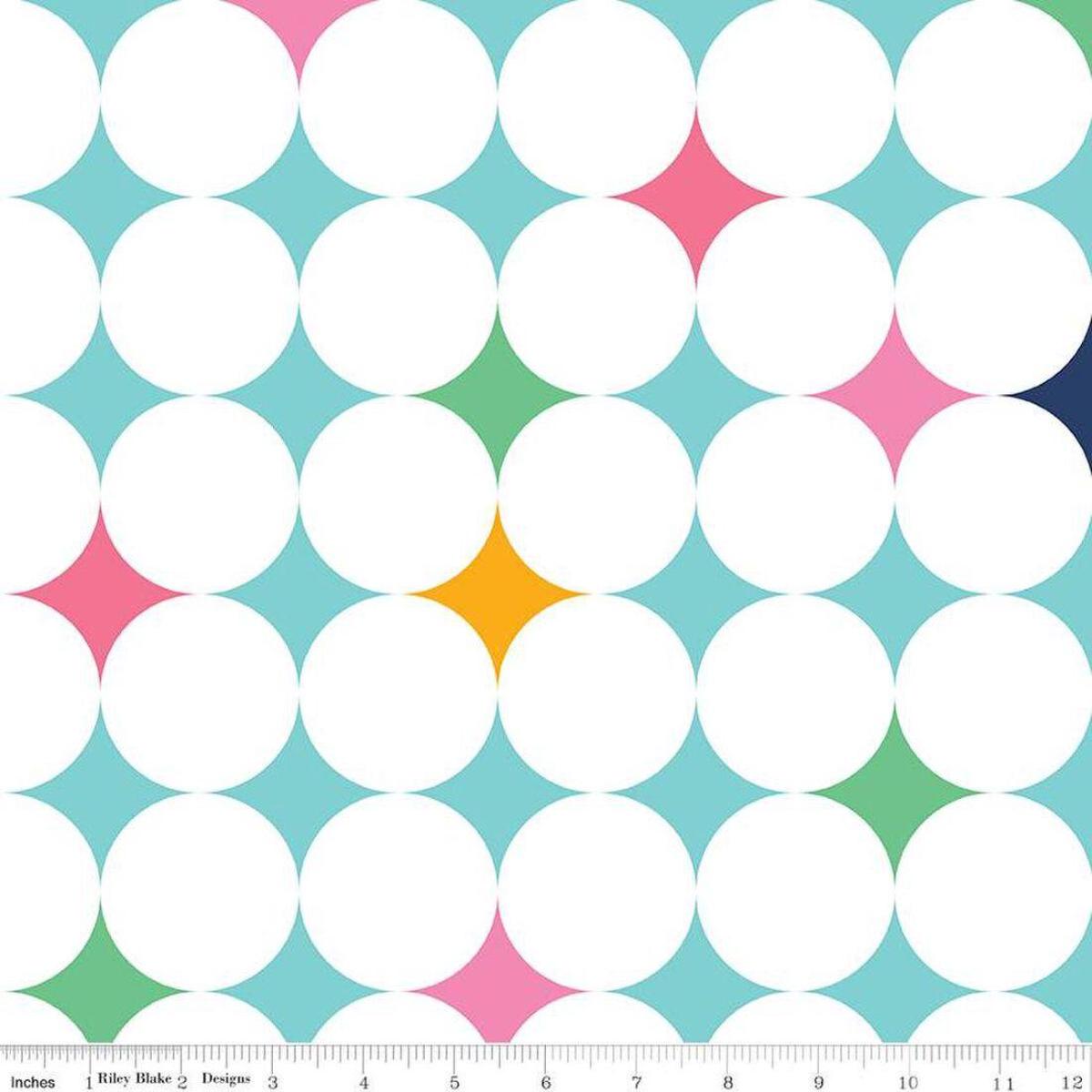 Effervescence 108" Wide Aqua by Sue Daley