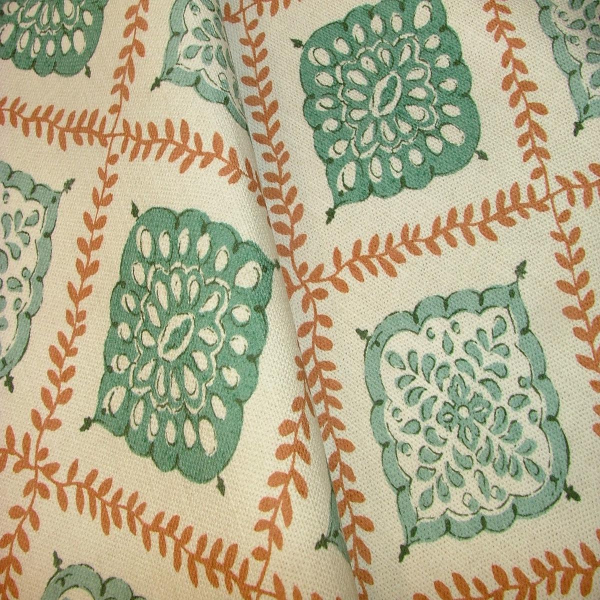 iLiv Woven Cotton Fabric 1.4 Metres Napoli Sea Green Cushion Curtain Upholstery