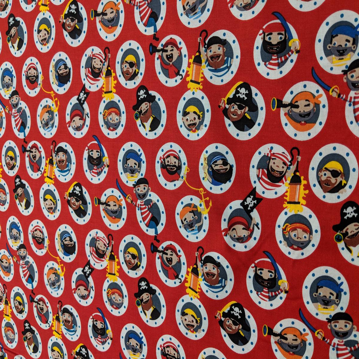 Pirate's Life - Holed Up Red - Riley Blake Cotton Fabric