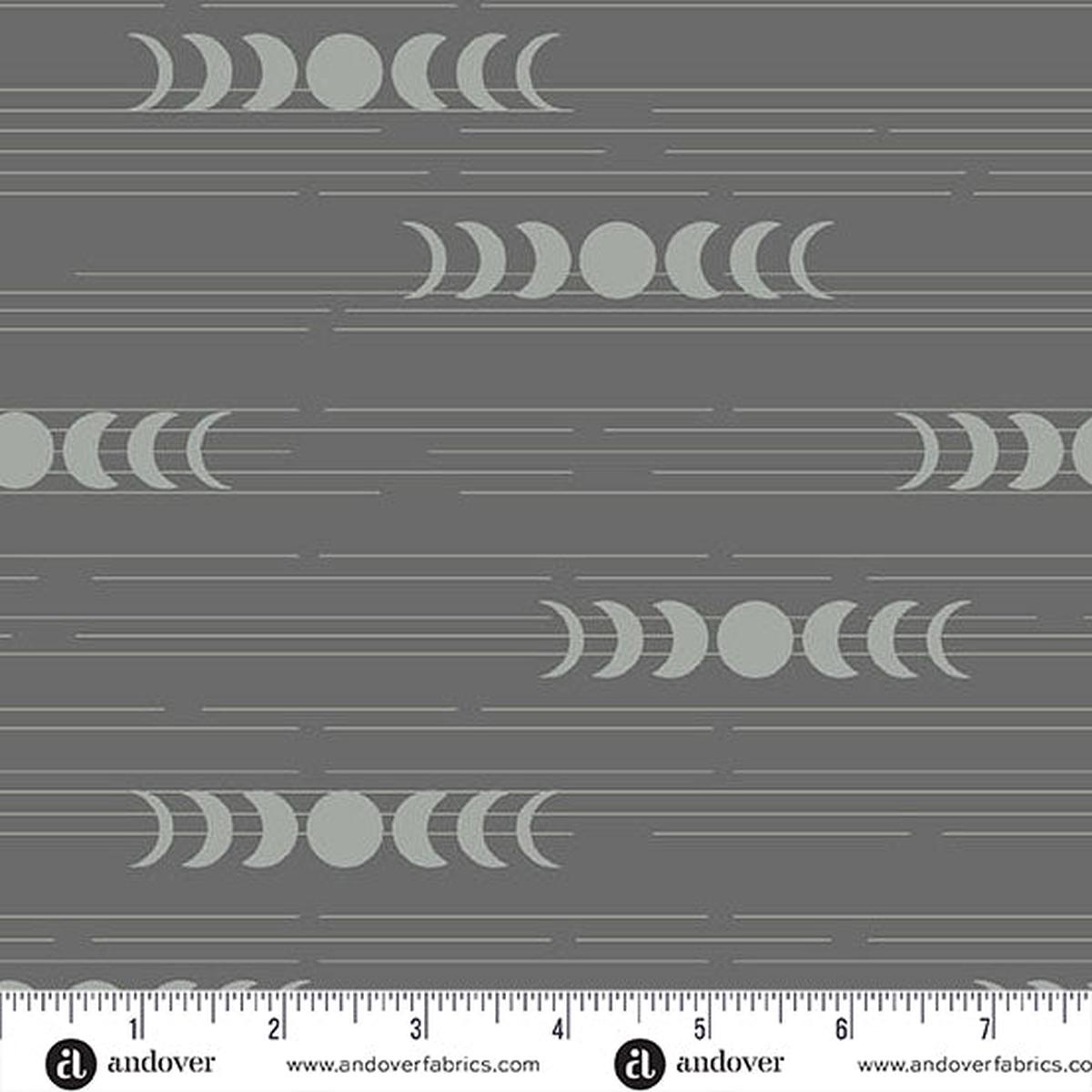 Still Quilt Fabric by Libs Elliott - Moon Phases in Pewter Gray - A-1351-C