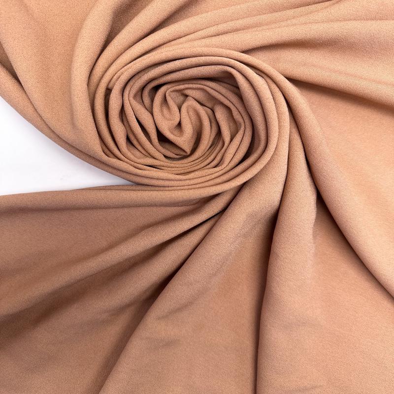 Brown Beige Crepe Fabric